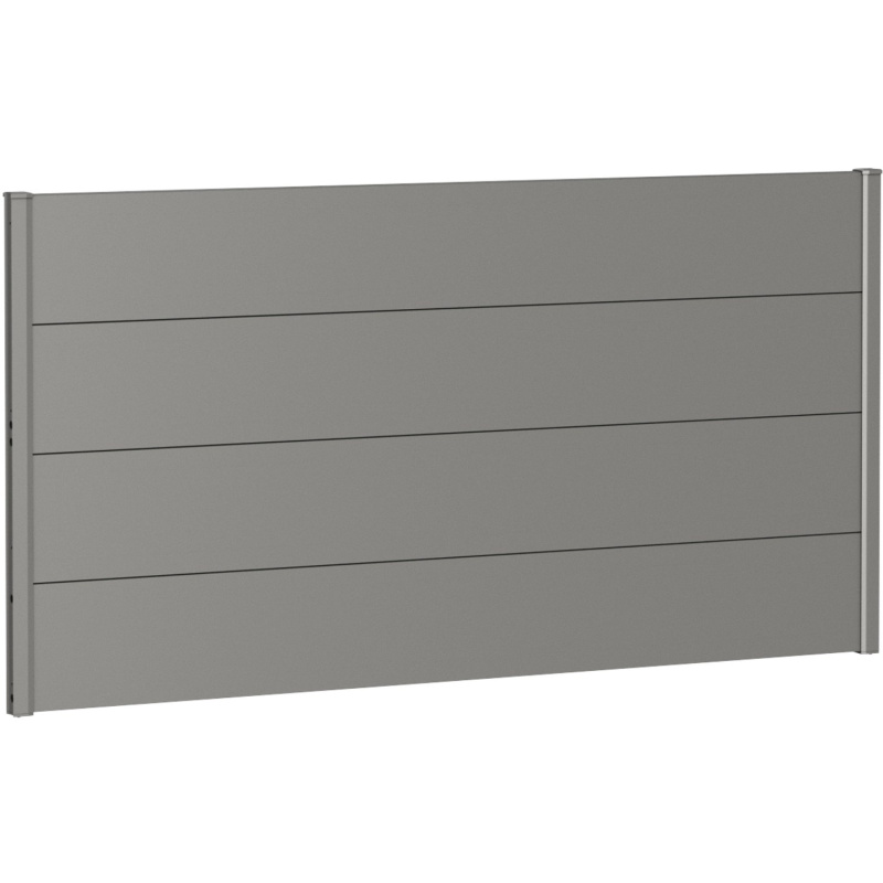 Biohort Plný plot bez prosklení křemenově šedý, 180 x 90 cm