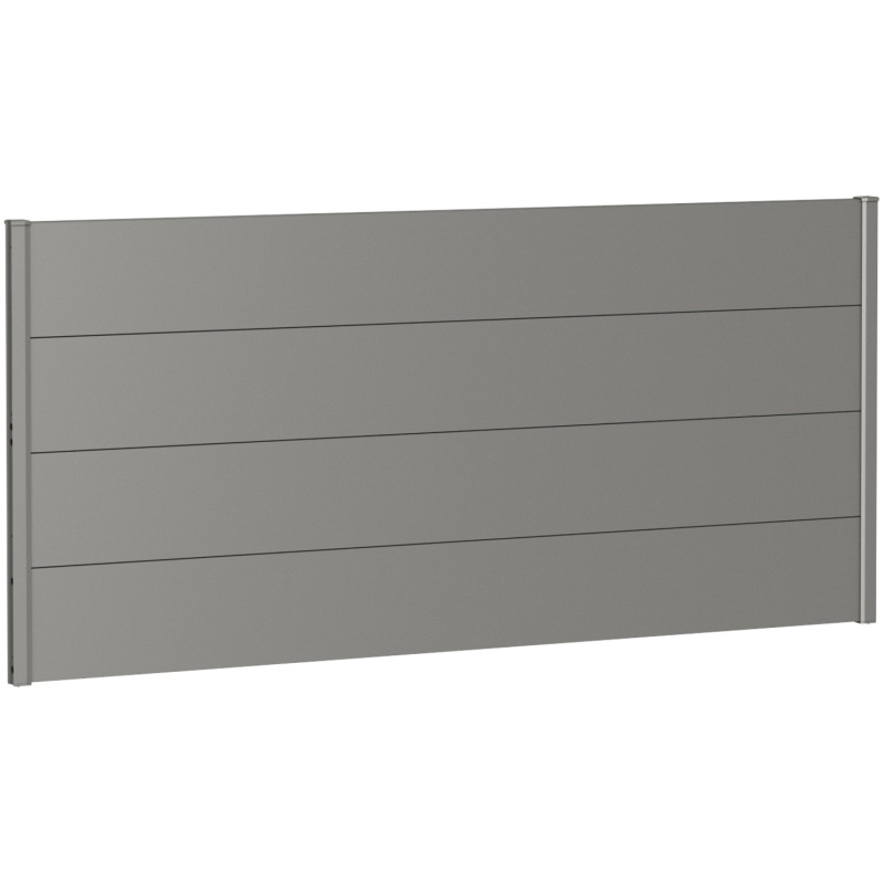 Biohort Plný plot bez prosklení křemenově šedý, 200 x 90 cm