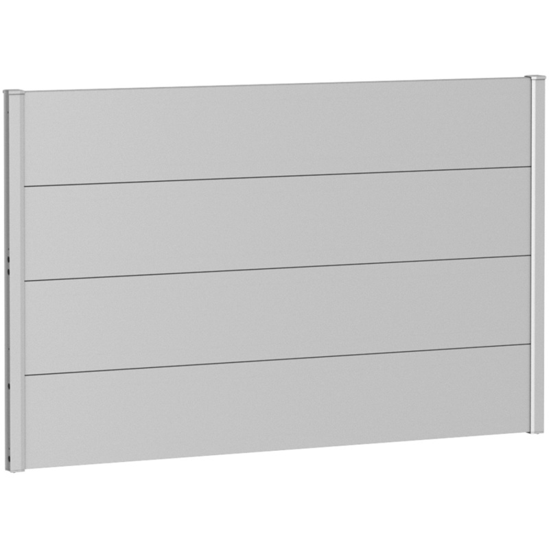 Biohort Plný plot bez prosklení stříbrný, 150 x 90 cm