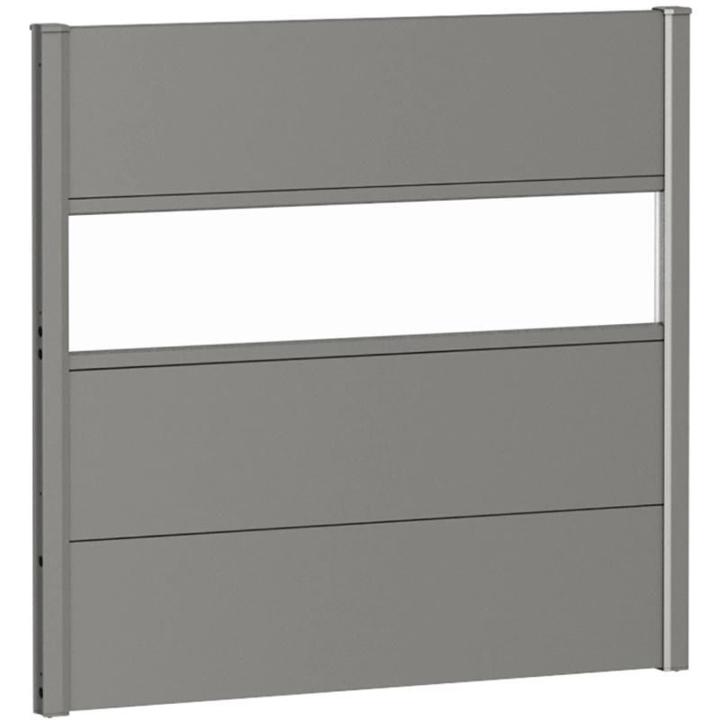 Biohort Plný plot s částečným prosklením, křemenově šedý, 100 x 90 cm