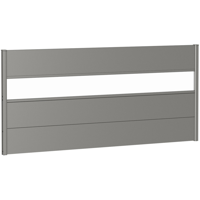 Biohort Plný plot s částečným prosklením, křemenově šedý, 200 x 90 cm