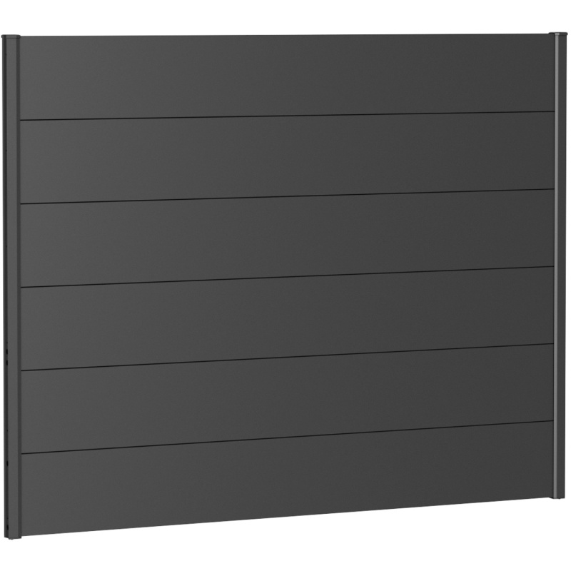 Biohort Plný plot bez prosklení tmavě šedý, 180 x 135 cm