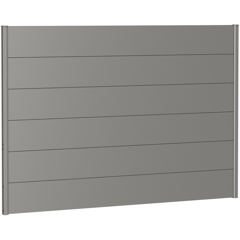Biohort Plný plot bez prosklení křemenově šedý, 200 x 135 cm
