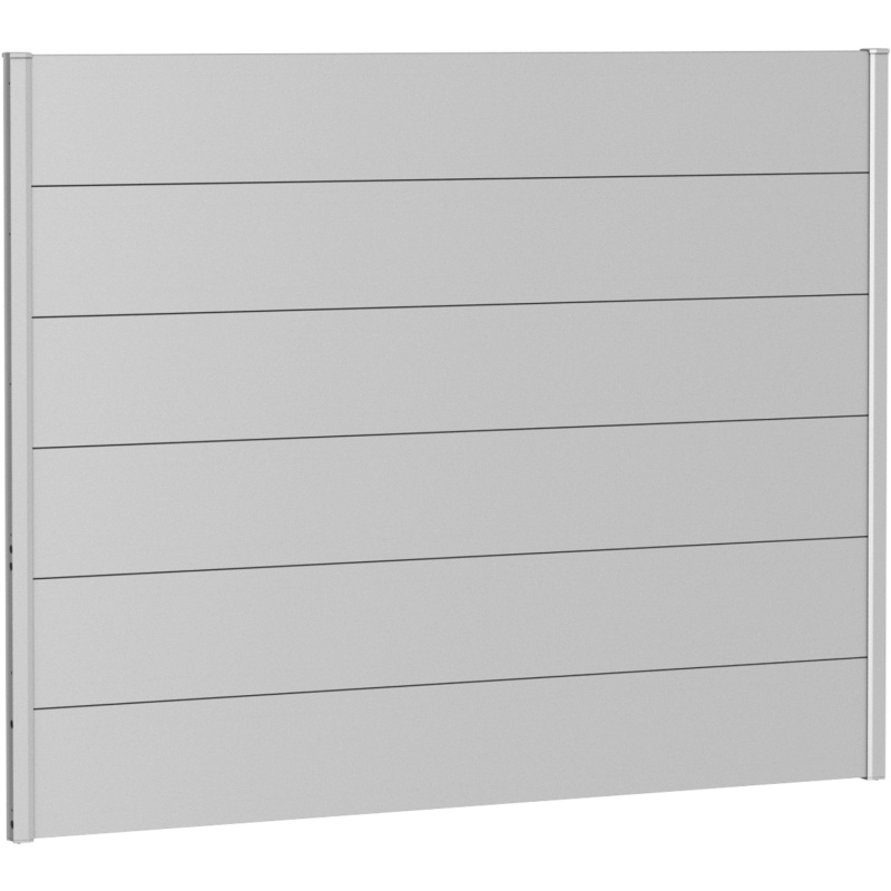 Biohort Plný plot bez prosklení stříbrný, 180 x 135 cm