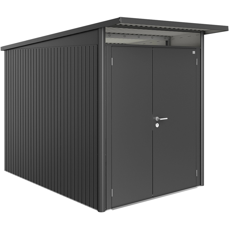 Biohort Plechový domek AvantGarde A3 2křídlé dveře tm.šedá 180 x 300 x 218 cm