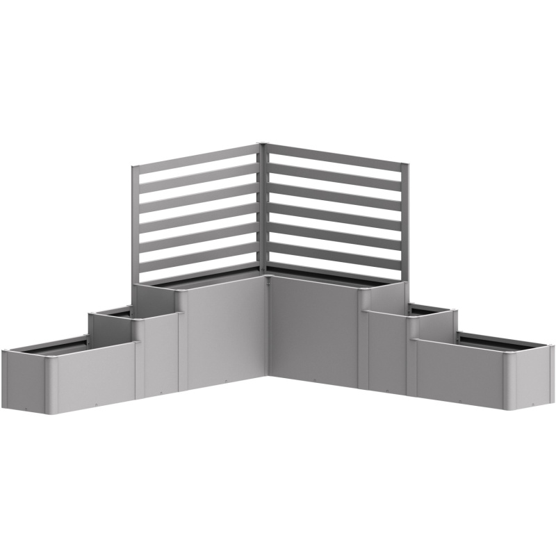 Biohort Vyvýšený záhon DaVinci 1 stříbrný 299,5 x 299,5 x 168 cm