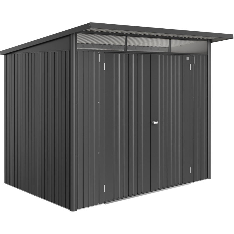 Biohort Plechový domek AvantGarde ECO A5 2křídlé dveře tm.šedá 260x220x218 cm