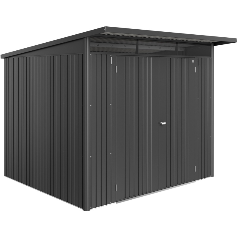 Biohort Plechový domek AvantGarde ECO A6 2křídlé dveře tm.šedá 260x260x218 cm