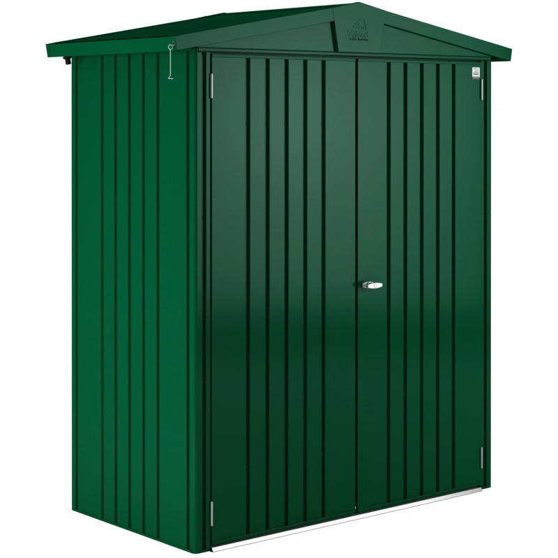 Biohort Plechový zahradní domek Europa 1 tmavě zelená, 84 x 172 cm