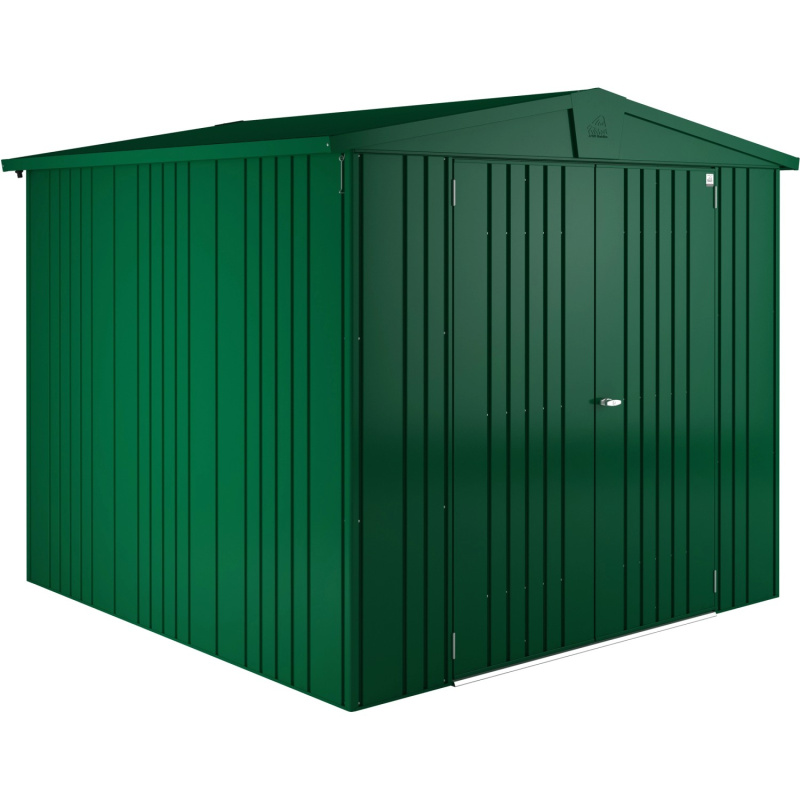 Biohort Plechový zahradní domek Europa 4 tmavě zelená, 228 x 244 cm
