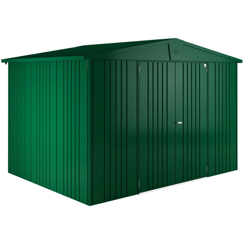 Biohort Plechový zahradní domek Europa 5 tmavě zelená, 228 x 316 cm