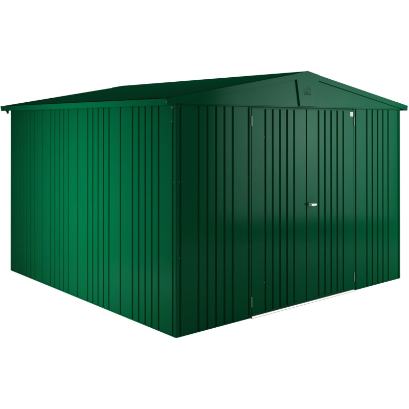 Biohort Plechový zahradní domek Europa 7 tmavě zelená, 300 x 316 cm