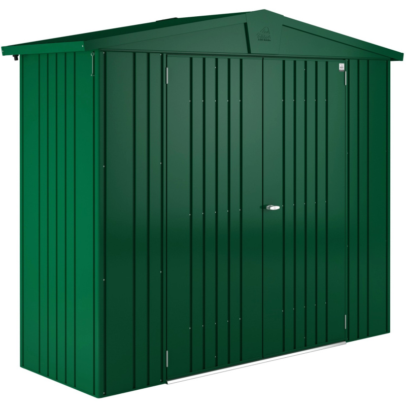 Biohort Plechový zahradní domek Europa 2A tmavě zelená, 84 x 244 cm