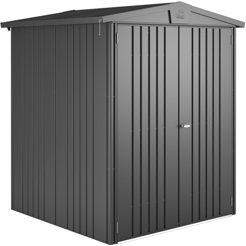 Biohort Plechový zahradní domek Europa 2 tm.šedá, 156 x 172 cm