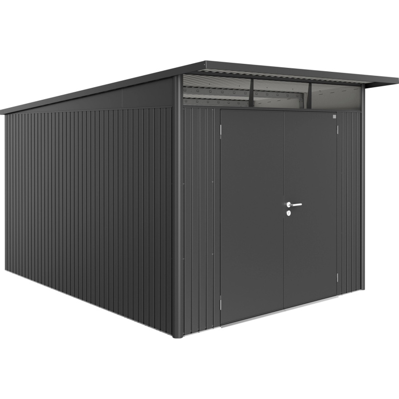 Biohort Plechový domek AvantGarde A8 2křídlé dveře tm.šedá 260 x 380 x 222 cm