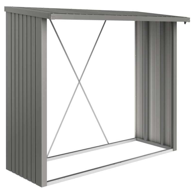 Biohort Stojan na dřevo WoodStock 230 tmavě šedý, 229 x 102 x 199 cm