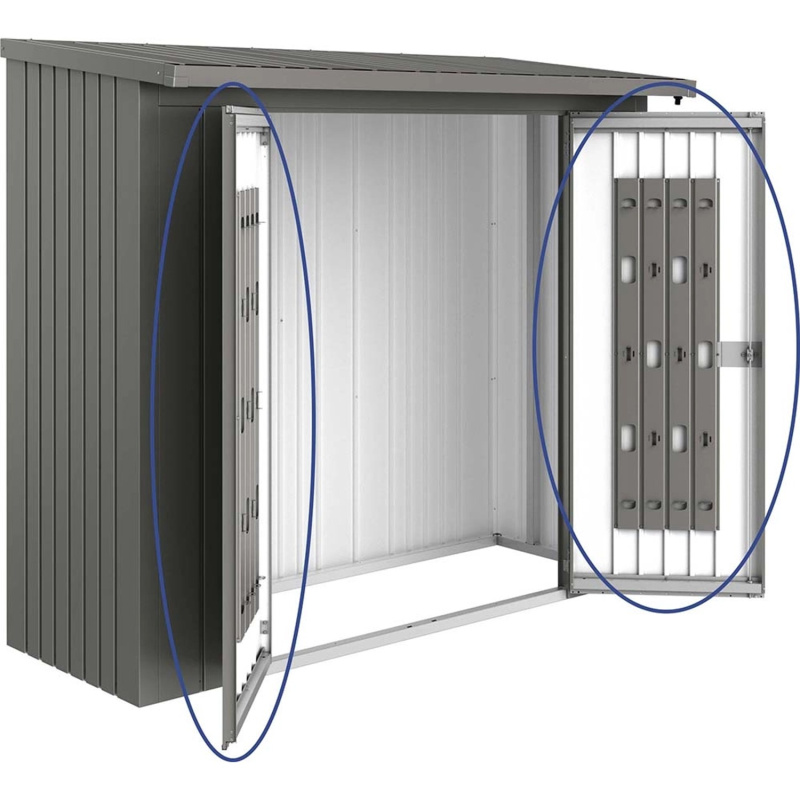 Biohort Dveřní sada pro WoodStock 230 křemenově šedá, 229 x 5 x 171 cm