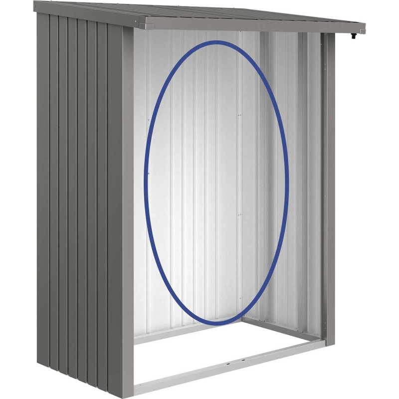 Biohort Zadní stěna pro WoodStock 150 křemenově šedá, 145,5 x 1,1 x 196,5 cm