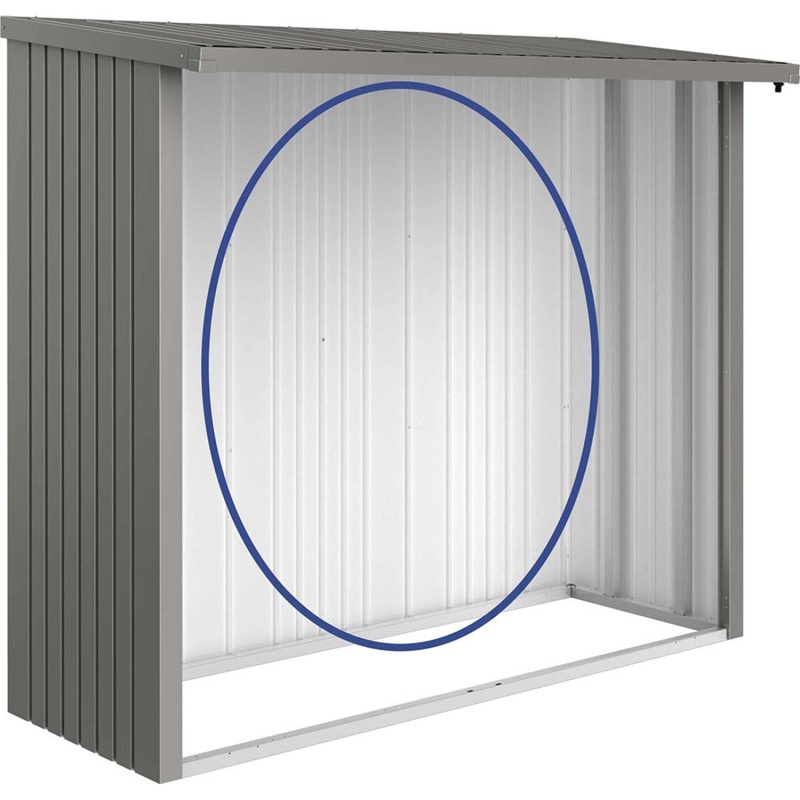 Biohort Zadní stěna pro WoodStock 230 křemenově šedá, 217,5 x 1,1 x 196,5 cm