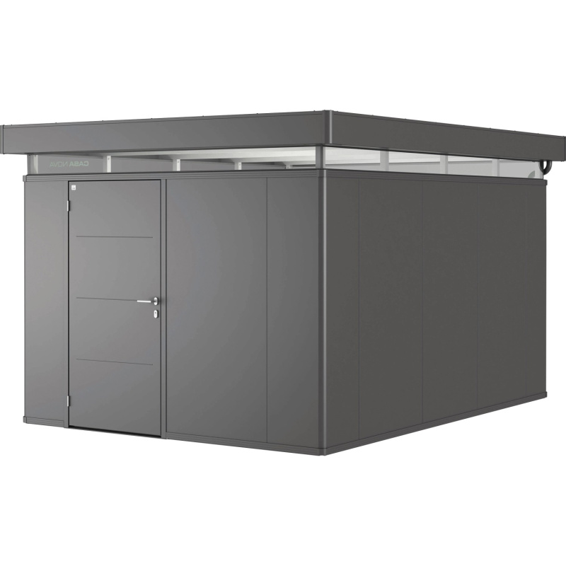 Biohort Plechový zahradní domek CasaNova 3 x 4 tmavě šedá, 430 x 330 cm, L