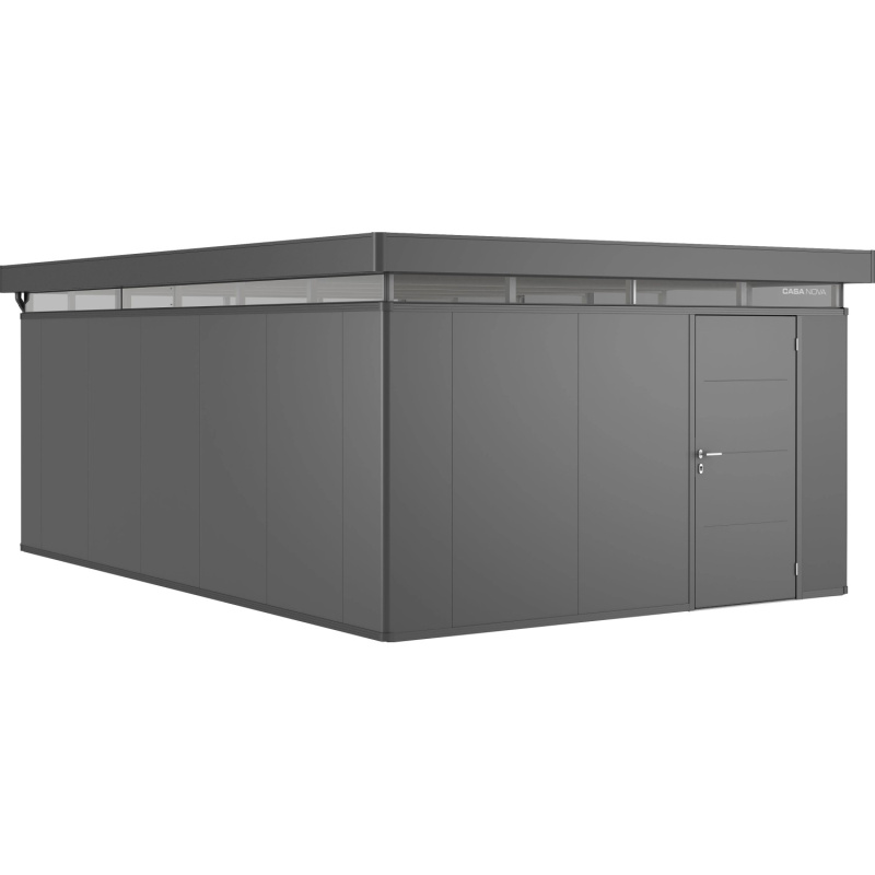 Biohort Plechový zahradní domek CasaNova 4 x 6 tmavě šedá, 630 x 430 cm, P