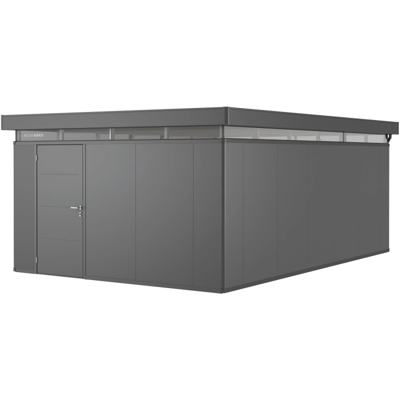 Biohort Plechový zahradní domek CasaNova 4 x 6 tmavě šedá, 630 x 430 cm, L