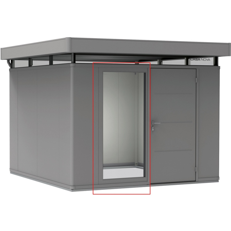 Biohort Prosklená stěna pro zahradní domky CasaNova, křemenově šedá