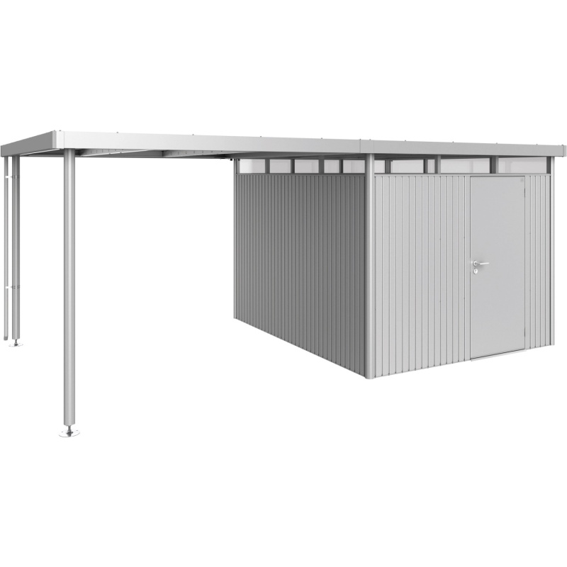 Biohort Boční střecha k zahradnímu domku HighLine H5, stříbrná, vel. L