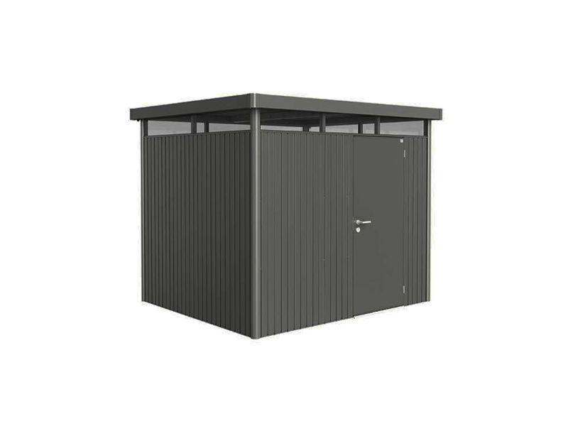 Biohort Plechový domek HighLine H2 stand. dveře, tm.šedá, 275 x 195 x 222 cm
