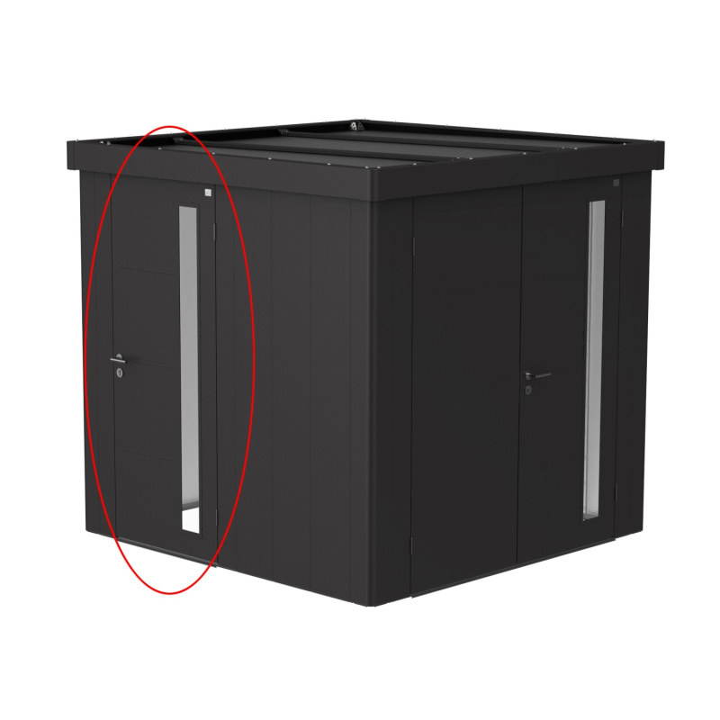 Biohort Přídavné dvoukřídlé dveře pro domek Neo tmavě šedé 200 x 167 cm