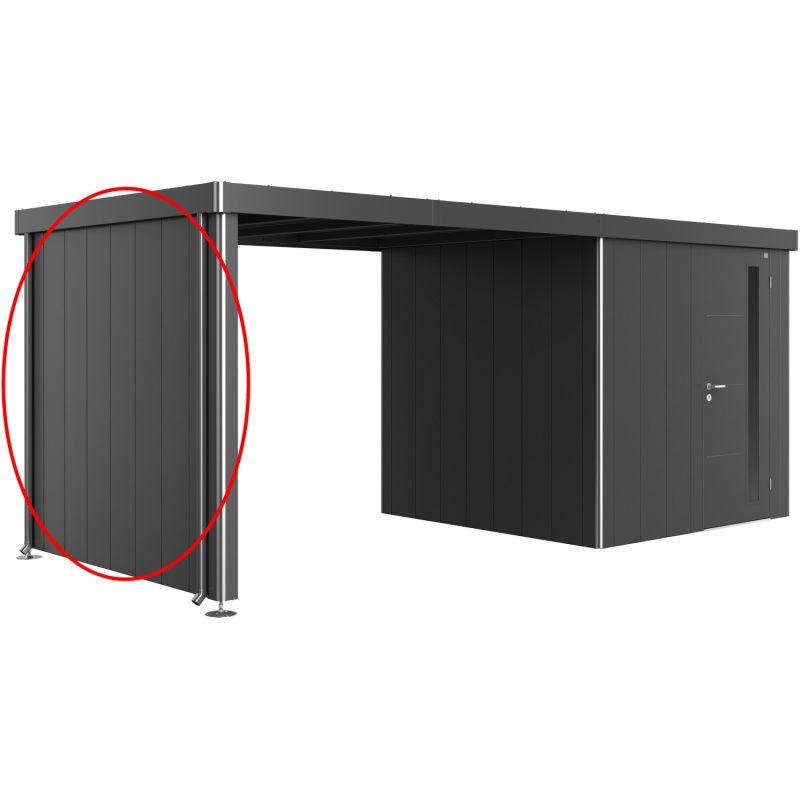 Biohort Boční stěna pro boční stříšku k domku Neo 2A, 2B, 2C, 2D šedá