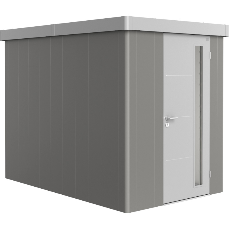 Biohort Plechový zahradní domek Neo3A 2.1 standardní dveře kř. šedá 180 x 292 cm