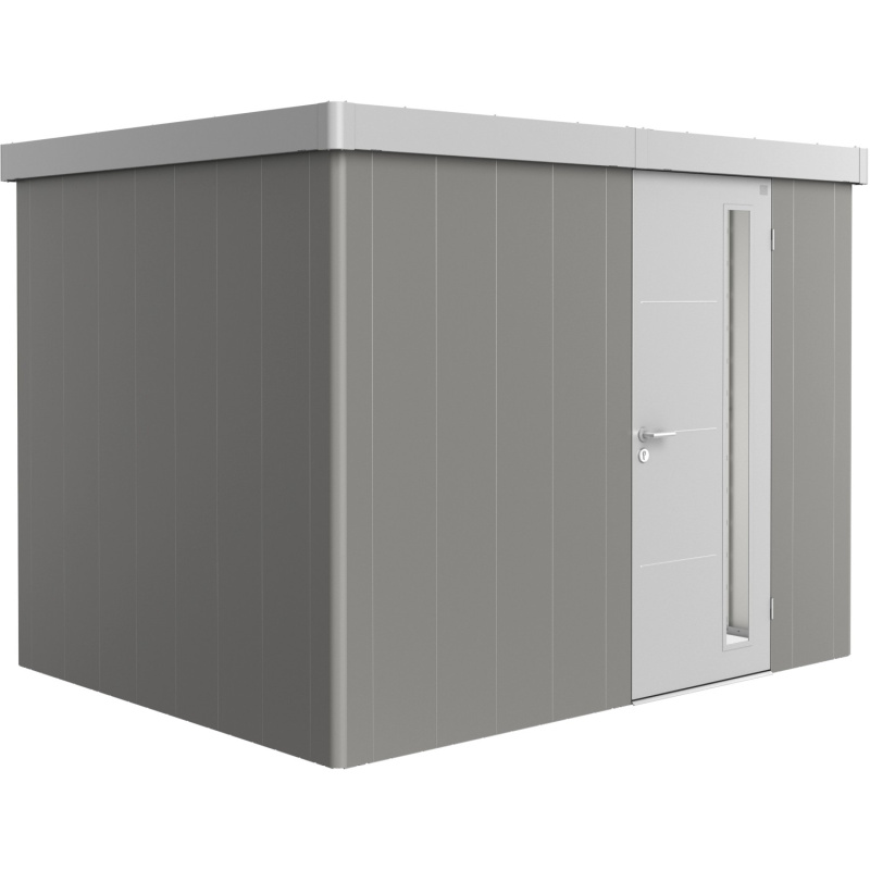 Biohort Plechový zahradní domek Neo2C 2.1 standardní dveře kř. šedá 292 x 236 cm