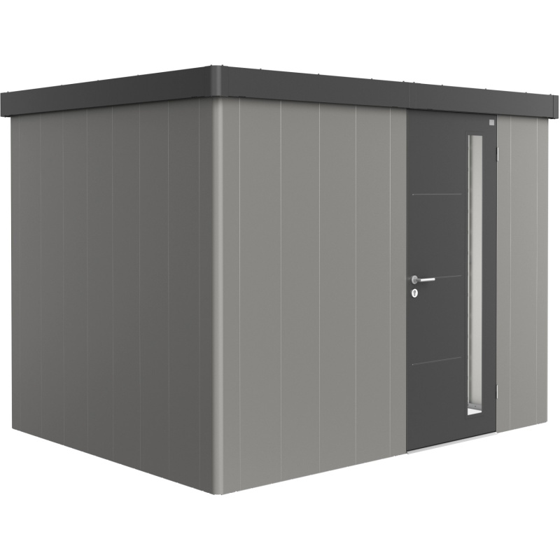 Biohort Plechový zahradní domek Neo2C 2.3 standardní dveře kř. šedá 292 x 236 cm