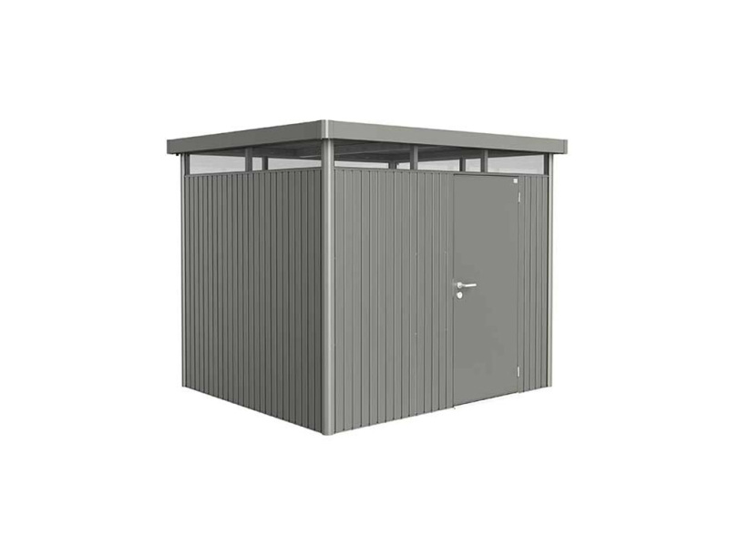 Biohort Plechový domek HighLine H3 stand. dveře, křem.šedá, 275 x 235 x 222 cm