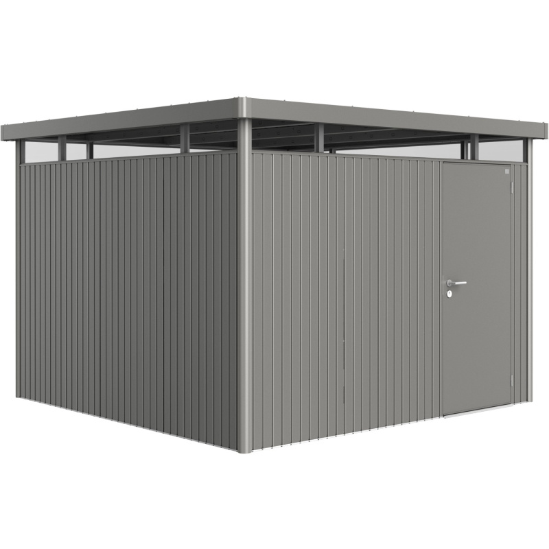 Biohort Plechový domek HighLine H6 stand. dveře, křem.šedá, 315 x 315 x 222 cm