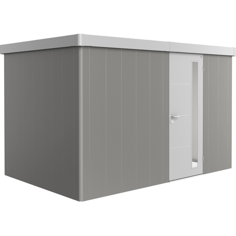 Biohort Plechový zahradní domek Neo2D 2.1 standardní dveře kř. šedá 348 x 236 cm