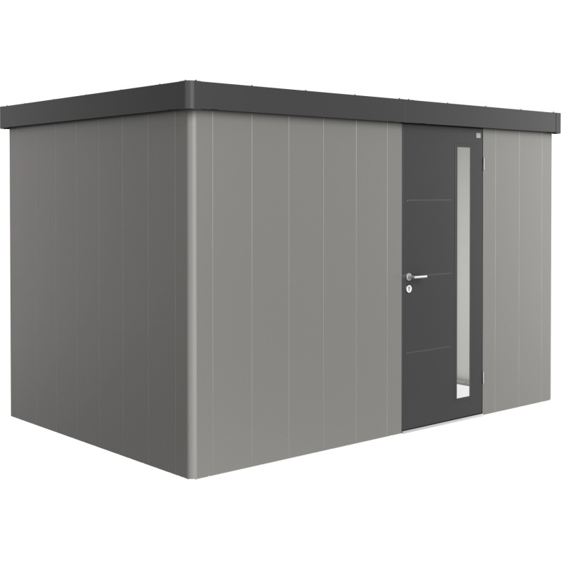 Biohort Plechový zahradní domek Neo2D 2.3 standardní dveře kř. šedá 348 x 236 cm