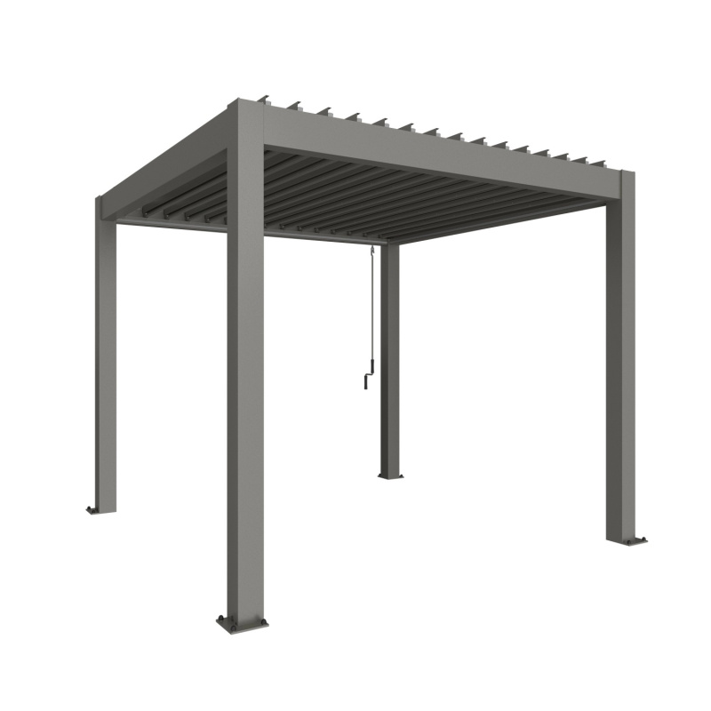 Biohort Pergola 3 x 3 křemenově šedá 312 x 312 cm