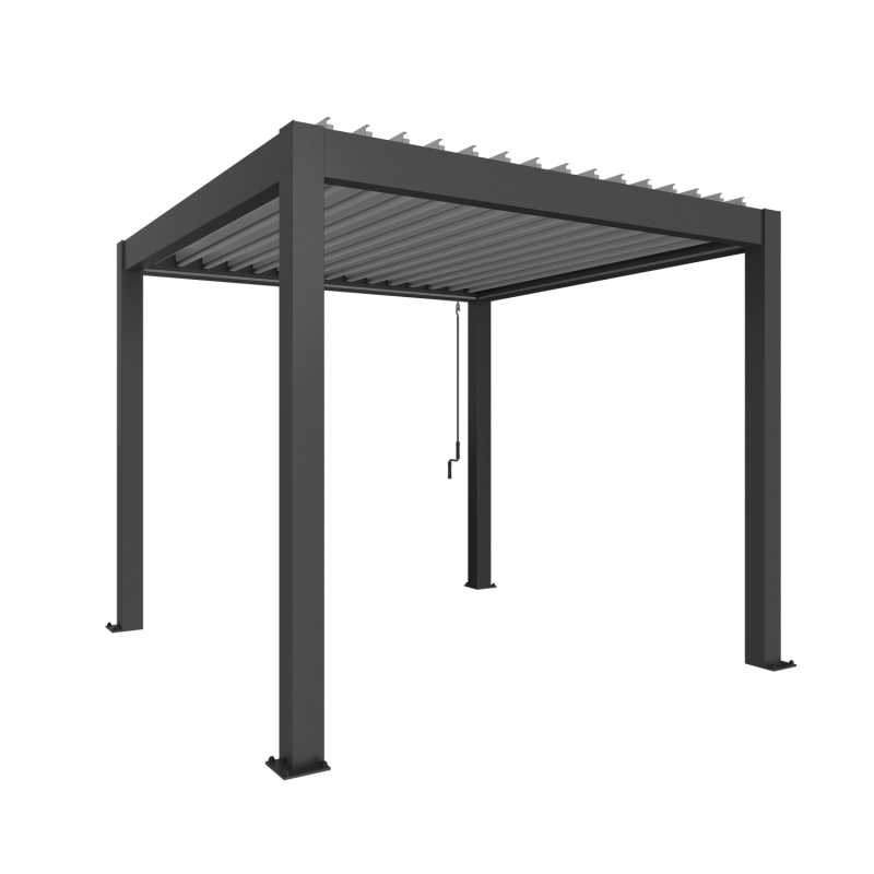 Biohort Pergola 3 x 3 tmavě šedá/stříbrná 312 x 312 cm