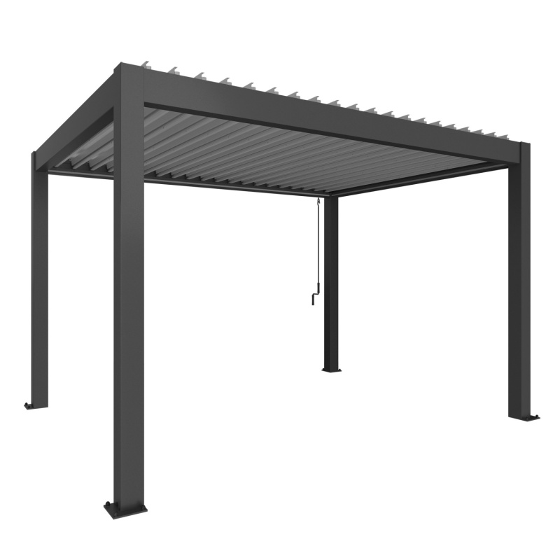 Biohort Pergola 4 x 3 tmavě šedá/stříbrná 404,5 x 312 cm