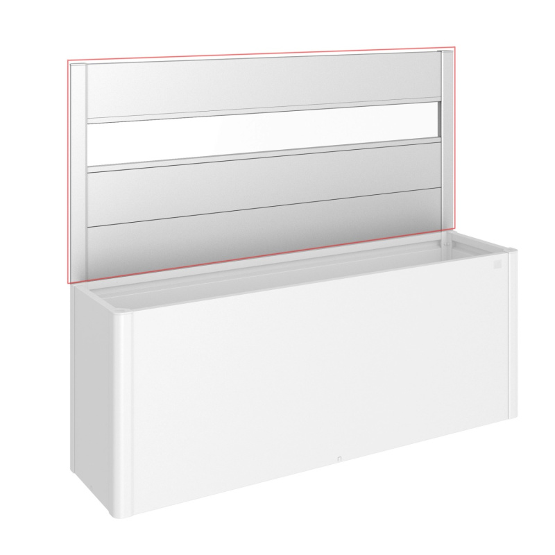 Biohort Zástěna pro záhony vyvýš. se sklem pro stranu 4 m stříbrná