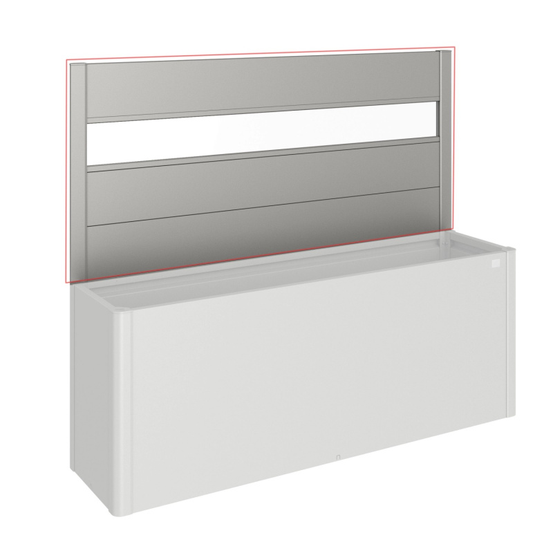 Biohort Zástěna pro záhony vyvýš. se sklem pro stranu 4 m křemen.šedá