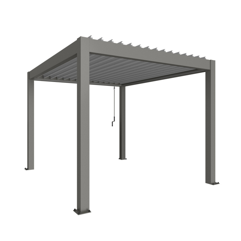 Biohort Pergola 3 x 3,5 křemenově šedá/stříbrná 312 x 367,5 cm