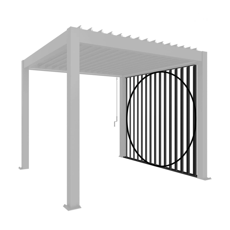 Biohort Postranní lamely pro stranu pergoly 2 m tmavě šedé