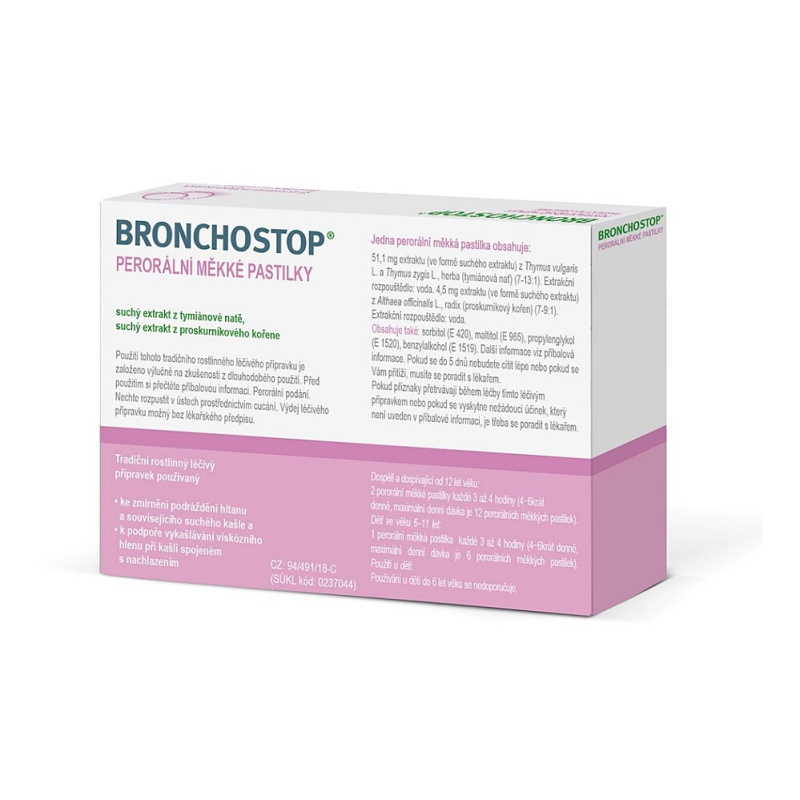 BRONCHOSTOP perorální měkké pastilky 20 pastilek