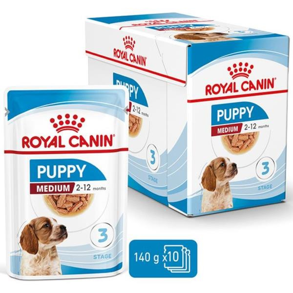 Royal Canin Dog Medium Puppy - 10x140g
