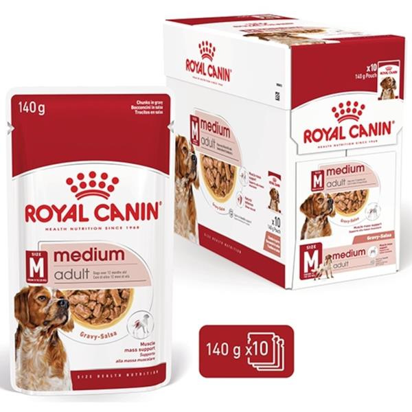 Royal Canin Dog Medium Adult - 10x140g