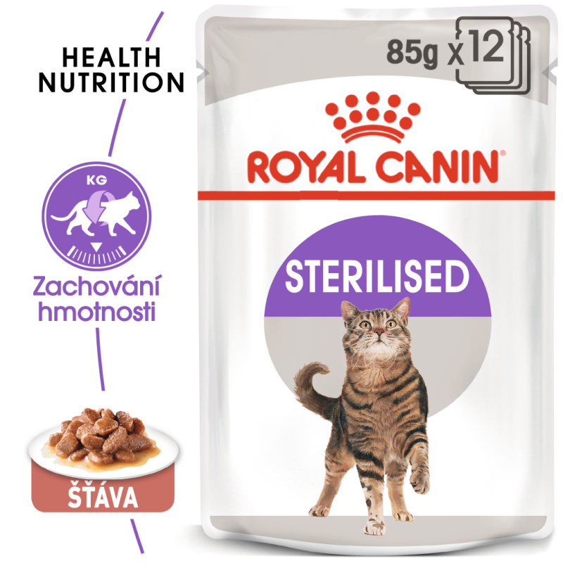 Royal Canin Pouch Sterilised Gravy - 12x85g
