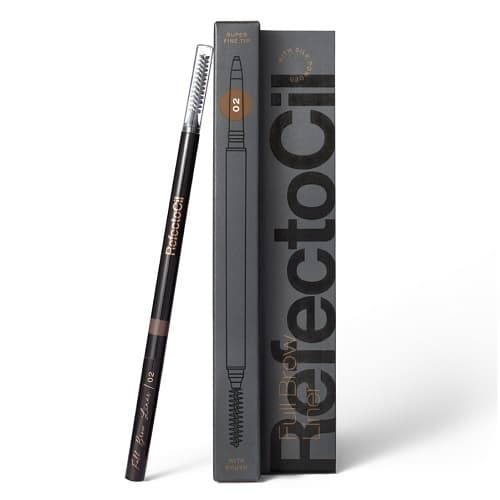RefectoCil Brow voděodolná tužka na obočí s kartáčkem odstín 02 Medium Brown 1 ks